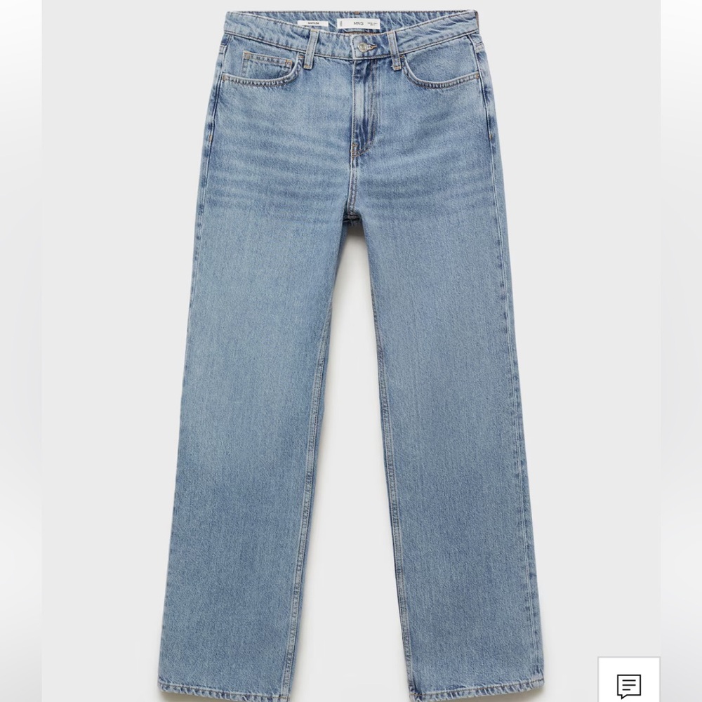 Mango Matilda medium-rise Light Blue Straight Leg Jeans